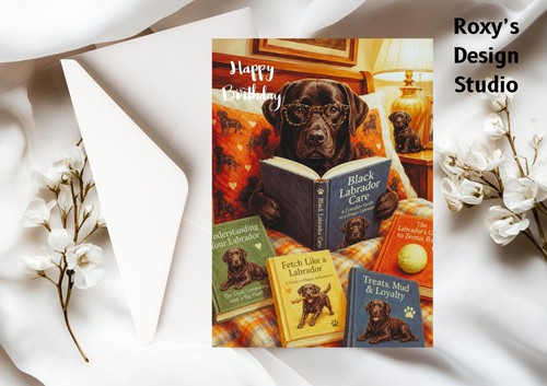 Funny black labrador - labrador, birthday