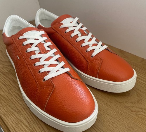 Santoni men orange - orange, sneakers