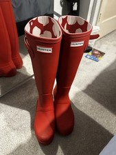 KENZO X HUNTER Red Branded Original Tall Wellies Size 7