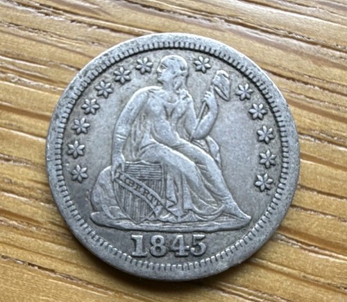 Usa nice 1845 seated liberty - 1845,