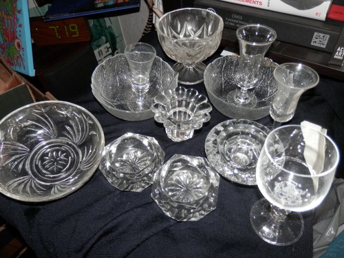 Various cut glass - cut, candel