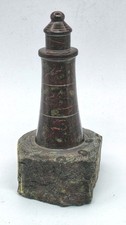 An Antique Cornish Serpentine Lighthouse In Excellent Condition
