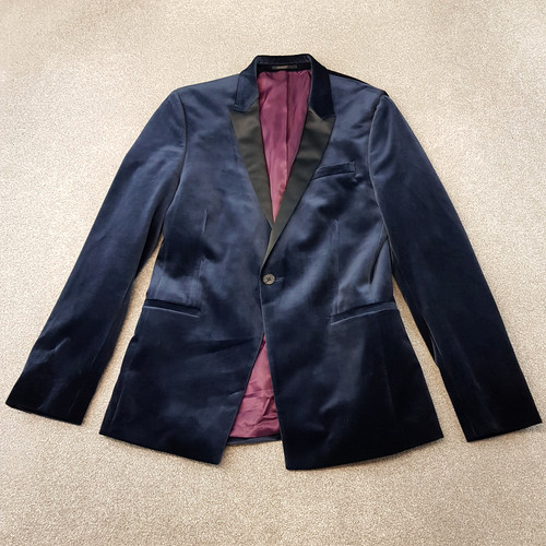 Topman mens jacket 40r blue - mens,