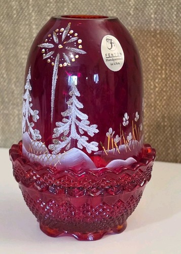 Fenton glass ruby red - glass,