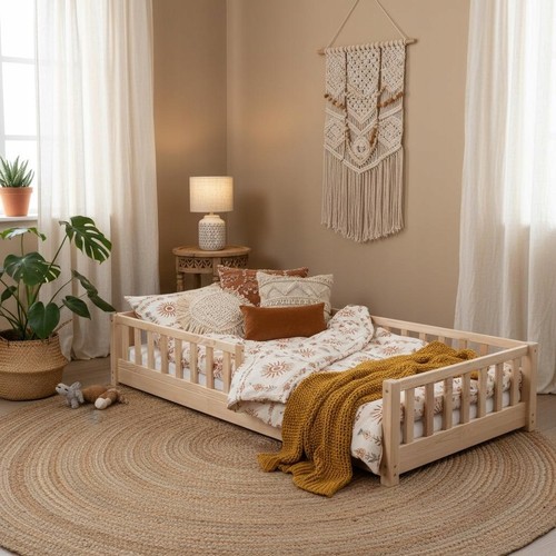 Wooden kids house bed - house,