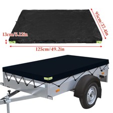 4 ft x 3 ft Black Strong Fully Waterproof 4'x3' Trailer Cover High Quality 4X3