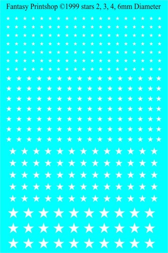 Decals stars 3 4 - in, 2,
