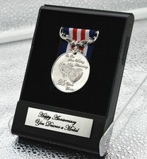 On Your 25th Silver Wedding Anniversary Distinguished Service Medal + Case Gift
