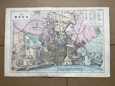Antique city map / plan of