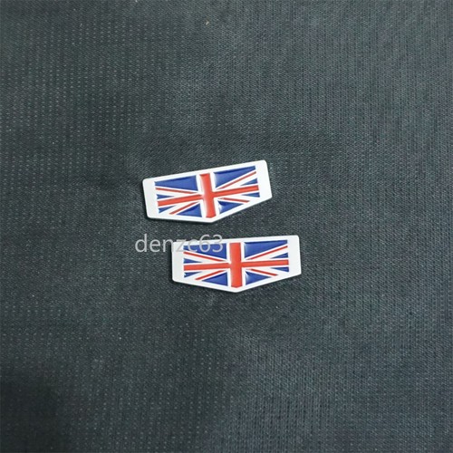 Chrome silver flag metal - 2x,