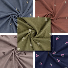 EMBROIDERED DOUBLE GAUZE