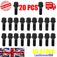 20 Black BMW Wheel Bolts for 1