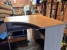 90° Corner Desk Computer Table Home Office Writing Desk Workstation w/ Shelves