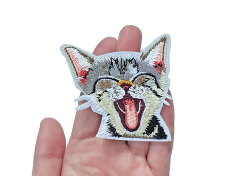 Cat pocket patch - patch, embroidered