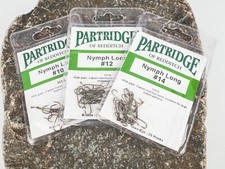 PARTRIDGE NYMPH LONG HOOK (YH1A) TROUT FLY TYING HOOKS  25 per Pack -Size10-14