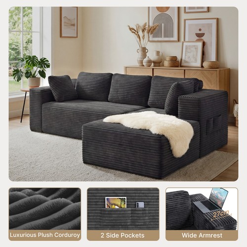 Seater velvet corner - seater, l