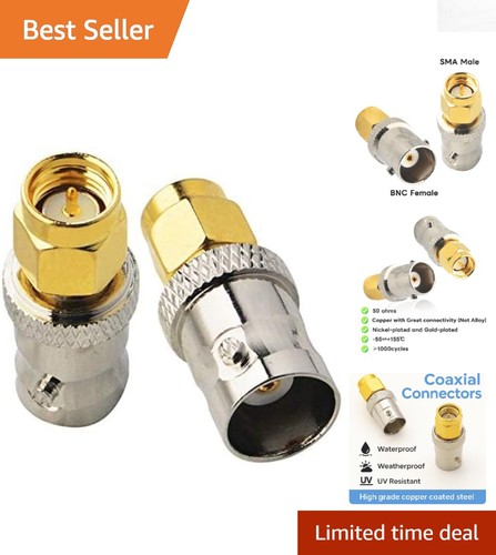 Gold plated bnc female sma - bnc,