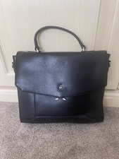 Knomo Black Leather Satchel