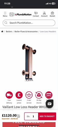 Valliant low loss header - low,