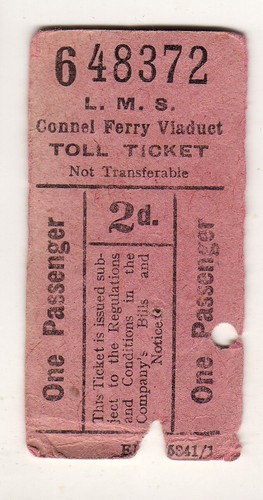 Railway ticket lmsr connel - lmsr,