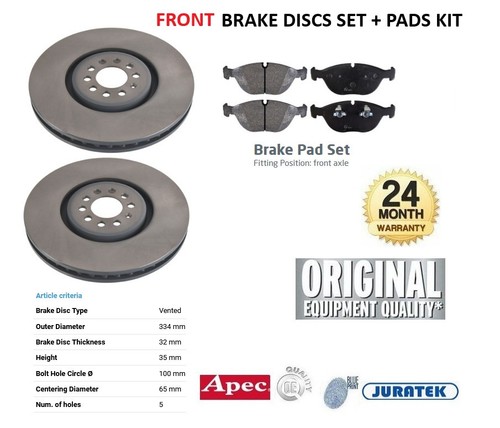 Front axle brake - axle, discs