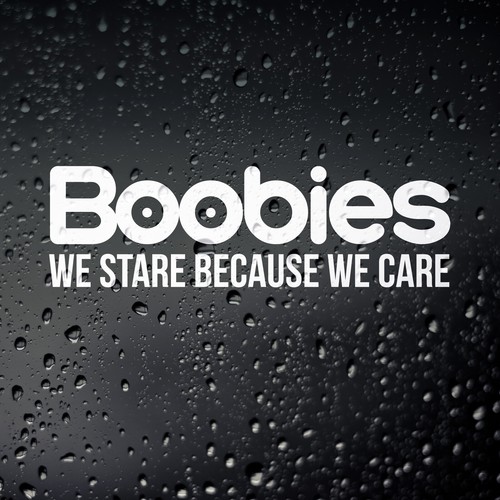 Boobies funny car sticker - funny, jdm