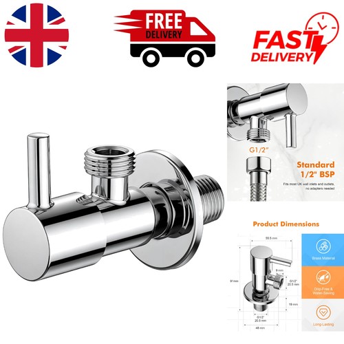 Bsp chrome brass angled - 1/2",