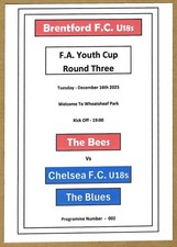 BRENTFORD U18s v CHELSEA U18s