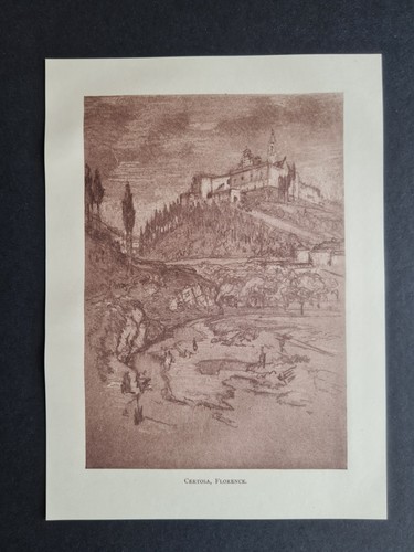 Antique 1909 print certosa - antique,