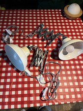 Pair two 2 Dunelm scissor wall lamps lights bedside Industrial