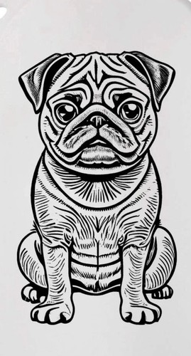 Pug puppy vinyl decal - puppy,