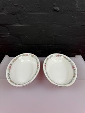 2 x Paragon Royal Albert Belinda Oval Open Vegetable Serving Dishes 25.5 cm Wide