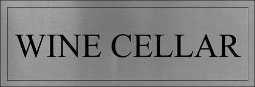 Wine cellar sign brushed - wine,