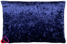 Rectangle Bling Crushed Velvet Cushion With Removeable Insert Handmade Glitz Bed