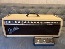 Fender Super Sonic Head, Blonde, 60W, Supersonic Footswitch Cover Amp Amplifier