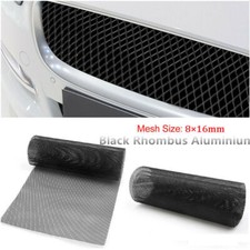 Black Rhombus Aluminium Racing Grille Mesh Vent Car Tuning Grill 0.31"×0.63"Mesh