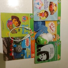 Green LeapFrog Tag Junior Leap Reader with 5 Books Cable Carry Bag 