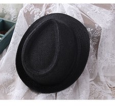 Unisex Men Women Summer Beach Sun Hat Jazz Panama Trilby Fedora Hat Gangster Cap