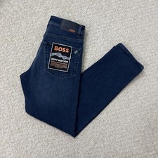 Hugo Boss Maine Jeans Regular Straight Fit Blue Denim Mens W30 L32 BNWT