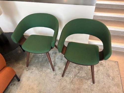 Green fabric lounge - fabric,