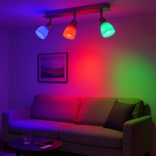 Colour Changing 3 Arm LED Ceiling Spotlight with remote for Lounge Bedroom Room