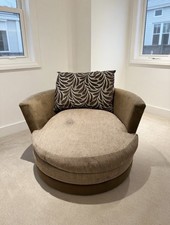 Large Swivel Armchair Lounge
