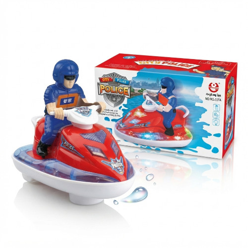 Light sound police speedboat - &,