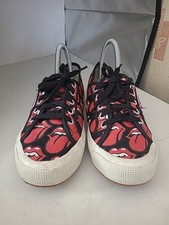 Superga Limited Edition Rolling Stones Sneakers Size UK4.5Collectors Item