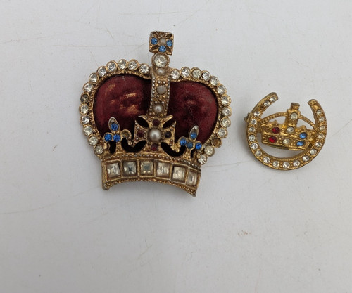 Vintage rhinestone crown jewel - crown,