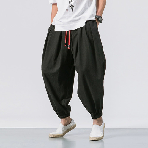 Men harem elasticated - elasticated, waist