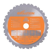 Evolution Circular Saw Blade Multi-Material TCT Blade Fine Cut 165 x 20mm 18T