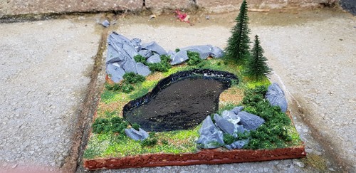 Gauge lake and rocks - gauge, diorama