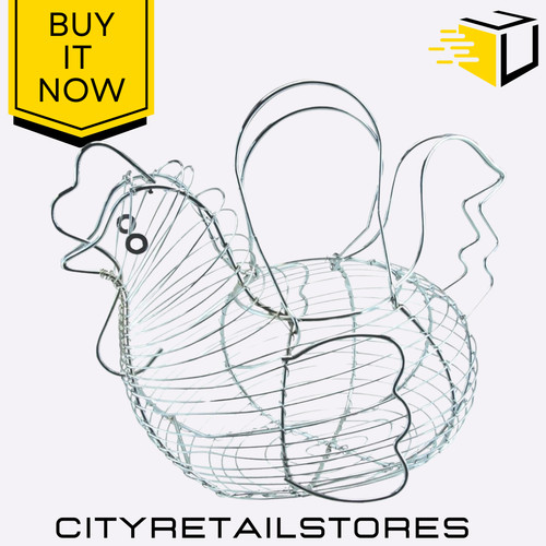Apollo hen design metal basket - metal,