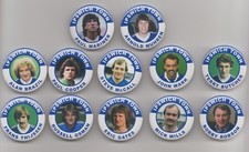 IPSWICH TOWN  FC LEGENDS  BADGES  (SET 1)  X 12  38mm In size